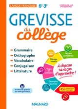Grevisse du collège : langue française, 6e-3e - Bénédicte Gaillard