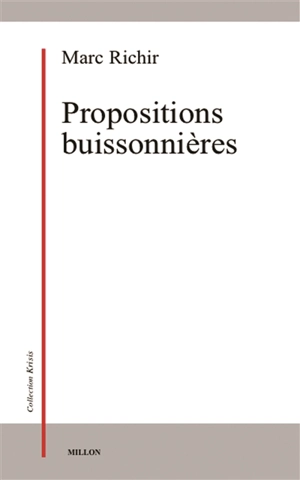 Propositions buissonnières - Marc Richir