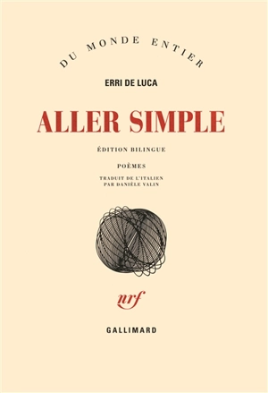 Aller simple : poèmes - Erri De Luca