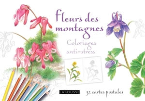 Fleurs des montagnes : coloriages anti-stress : 32 cartes postales - Yumiko Sasaki
