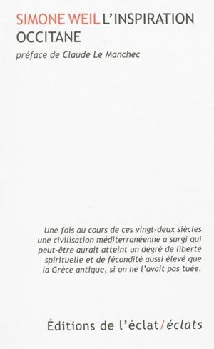 L'inspiration occitane - Simone Weil