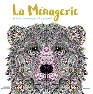 La ménagerie : portraits d'animaux à colorier - Claire Scully