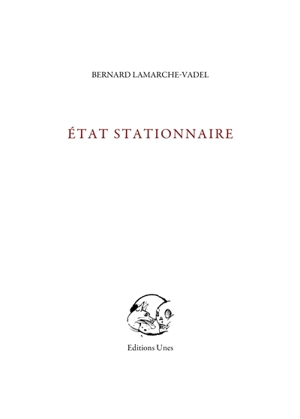 Etat stationnaire - Bernard Lamarche-Vadel